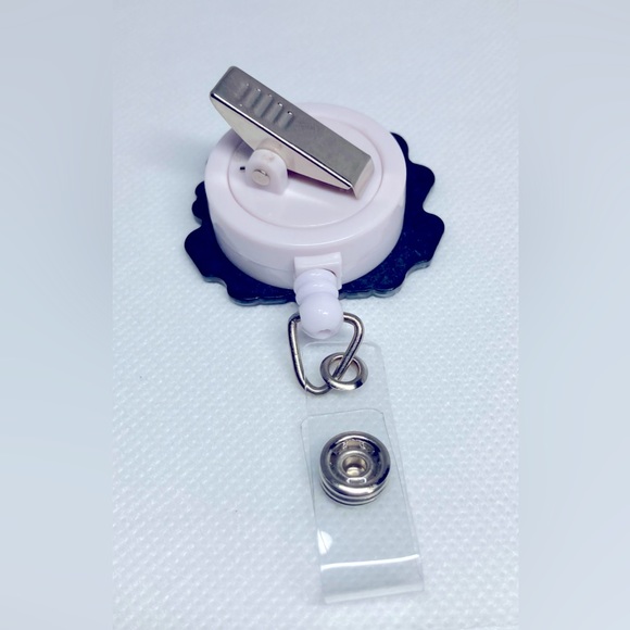 Glitter Retractable Nurse Badge Reel - Picture 3 of 5